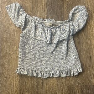 Mister Sable Blue Textured Top